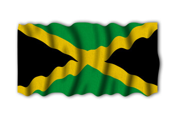 Jamaica 3D rendering flag of the world to study