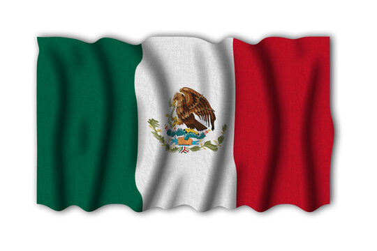 Mexico 3D rendering flag of the world to study