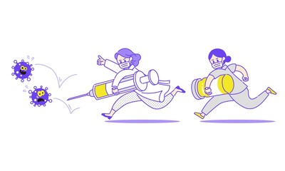 ワクチン接種のイメージイラスト