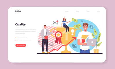 Customer loyalty web banner or landing page. Marketing program