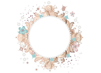 fantasievoller Rahmen aus zarten Ornamenten