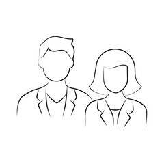 staff teamwork icon man and woman