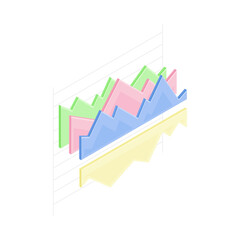 Fototapeta premium Isometric Infographic as Graphic Visual Representation of Information or Data Vector Illustration