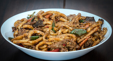 Udon Pad Kee Mao (Phad Khi Mao) - The Drunken Noodles