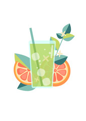 Art & Illustration, lemonade,iced tea, citrus.