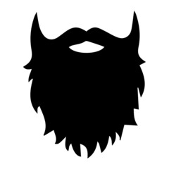 The Beautiful Vector Illustration of black chin hair