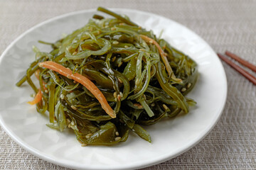 Savory Korean food made with seaweed stems