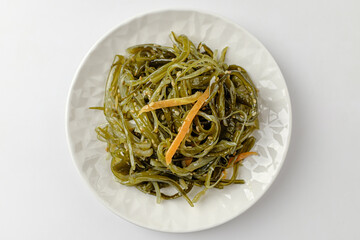 Seaweed stems on a white background