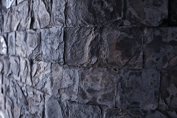 stone tile cladding background, abstract blank stone wall