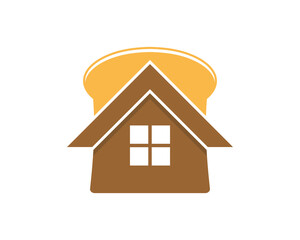 Combination bread with house shape logo