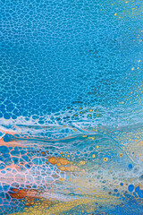 Close up of my fluid art, acrylic pour