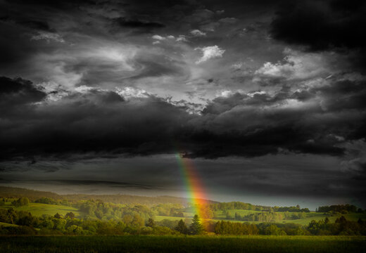 rainbow after storm