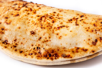 Traditional Chilean empanadas isolated on white background. Close up