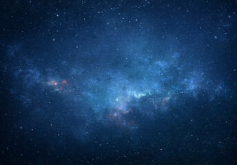Fototapeta Star clusters shining into deep space. Night sky, glittering stars and nebulas. Fragment of Universe. obraz