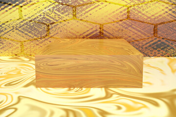 An abstract 3d interior and cube shape background image.