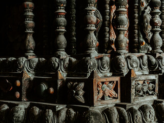 Interior of the Ming dynasty-era Buddhist temple of Wisdom Attained in Beijing, China