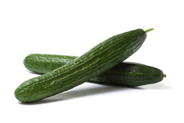 Fresh cucumber isloated on white background