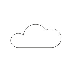 Graphic flat cloud icon for your design and website