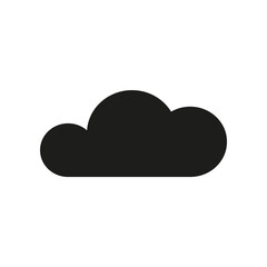 Graphic flat cloud icon for your design and website