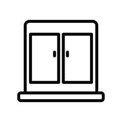 Cupboard line icon. Home interior. simple illustration. Editable stroke. Design template vector