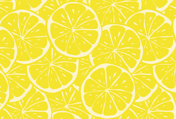 seamless pattern with lemons for banners, cards, flyers, social media wallpapers, etc. - obrazy, fototapety, plakaty