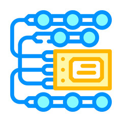 electronic stimulant color icon vector. electronic stimulant sign. isolated symbol illustration