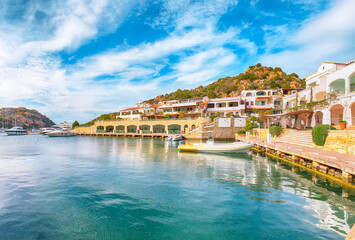 Awesome view on Palau port from popular travel destination Bear Rock (Roccia dell’Orso).