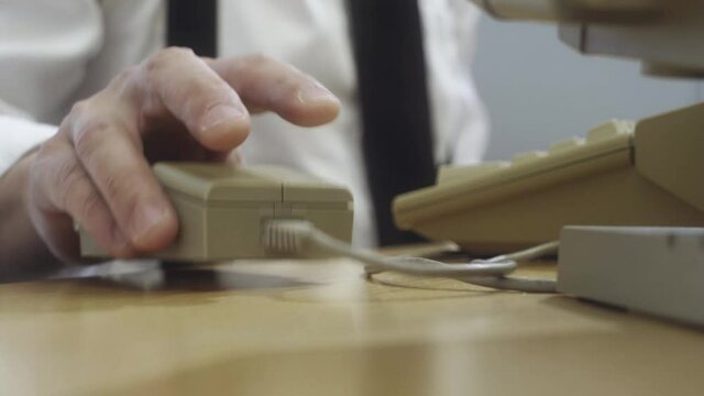Vintage Old Computer Mouse Office Desk