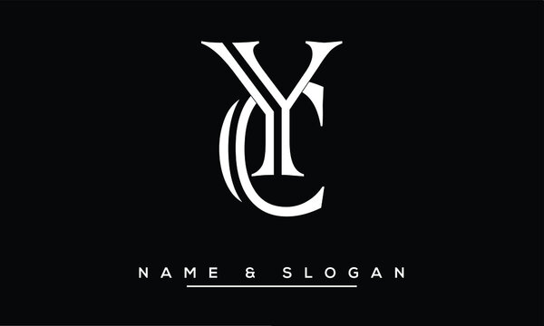 YC,  CY,  Y,  C  Abstract Letters Logo Monogram