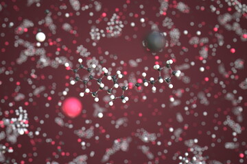 Estradiol cypionate molecule. Conceptual molecular model. Chemical 3d rendering