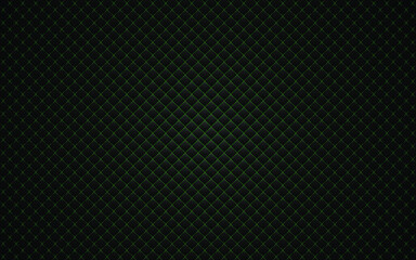 Abstract background of black polyhedron green border. Dark vector background