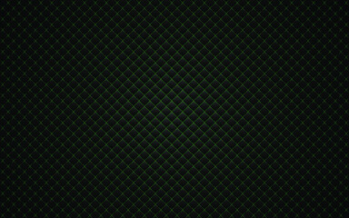 Abstract background of black polyhedron green border. Dark vector background