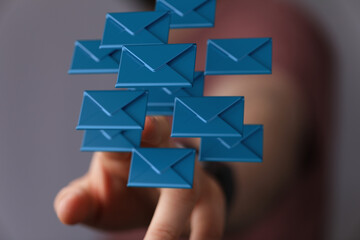 email marketing concept, send e-mail or newsletter.