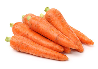 Fresh carrot on a white background