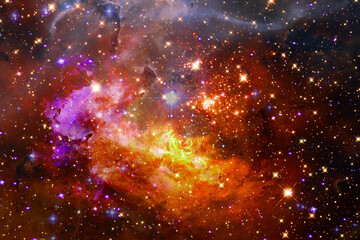 Obraz premium Galaxy, nebula and gas. The elements of this image furnished by NASA.