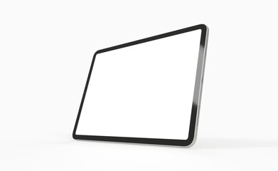 Fototapeta na wymiar Tablet 3d computer with blank screen