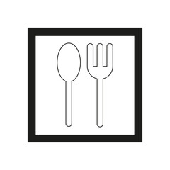 Graphic flat food icon for your design and website