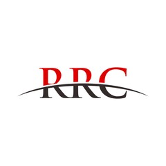 RRC initial swoosh horizon, letter logo designs