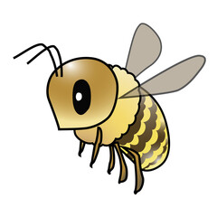 飛んでいるハナバチ