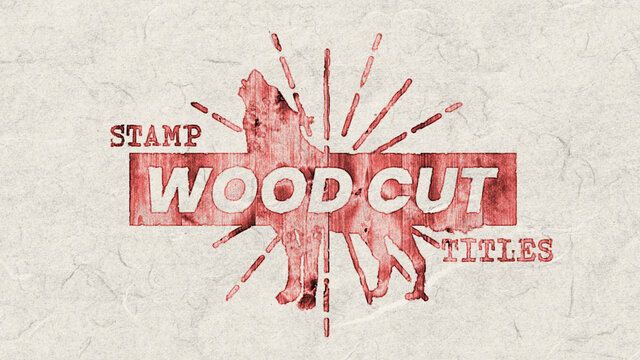 Rustic Woodcut Stamp Titles