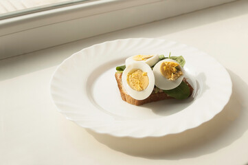 sandwich, proper nutrition, egg, breakfast, food, healthy food