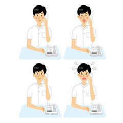 電話の受け答えをする看護師