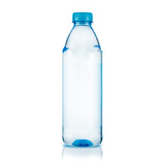 Naklejka premium Plastic bottle with purified water. Mineral water bottle mockup. Bottle isolated on white background