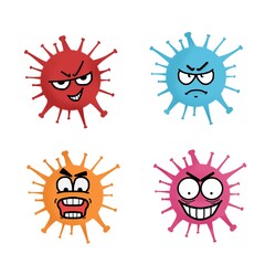 Coronavirus with white background