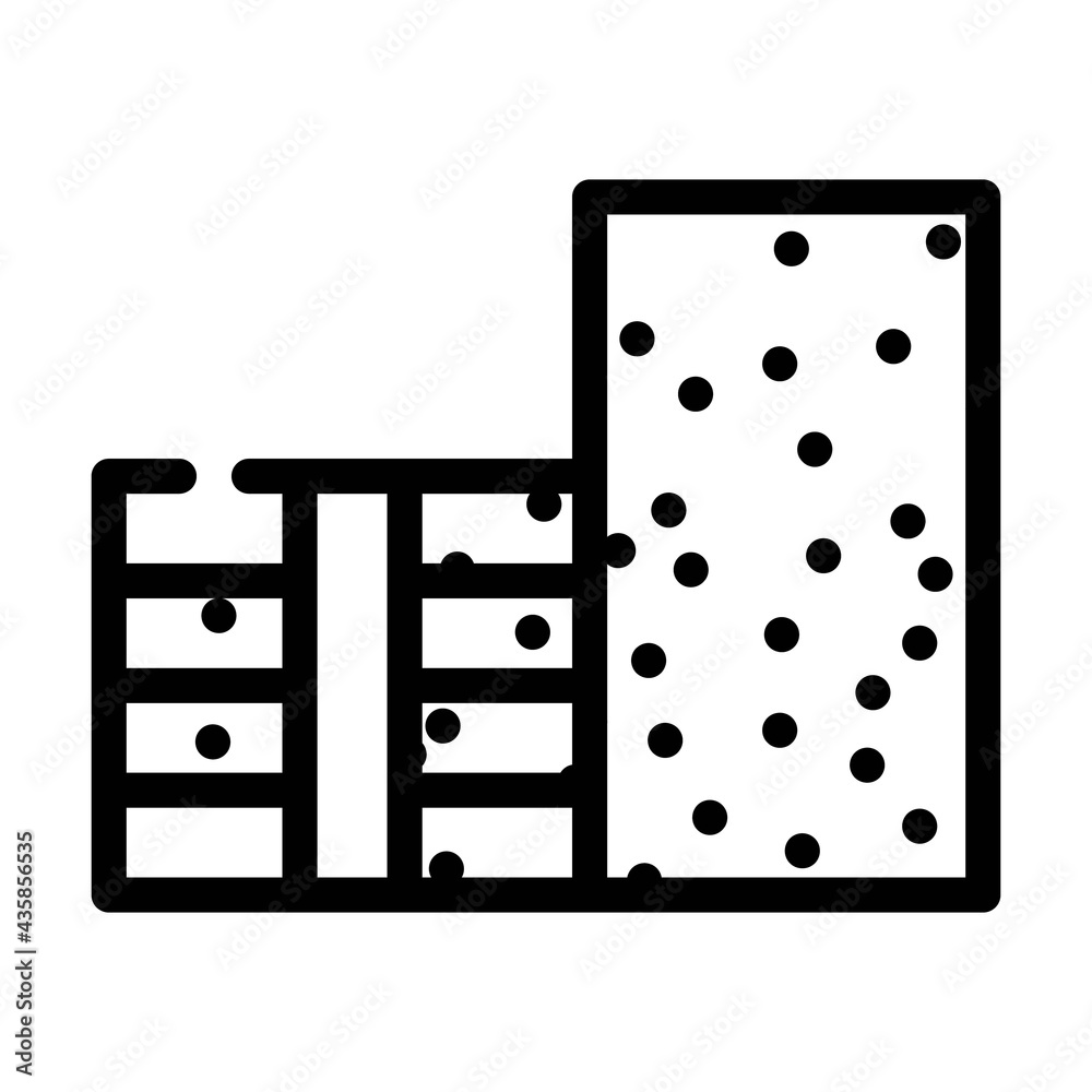 Wall mural styrofoam building material line icon vector. styrofoam building material sign. isolated contour sym