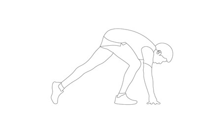 Ready to run. Ready to start icon black color illustration.