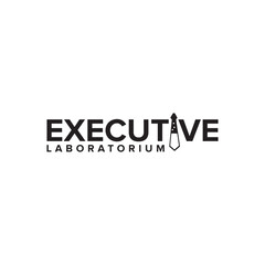 Executive laboratorium logo design template