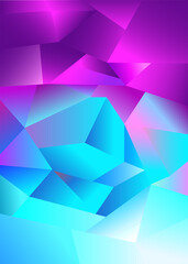 abstract blue pink polygon background gradient