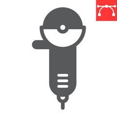 Angle grinder glyph icon