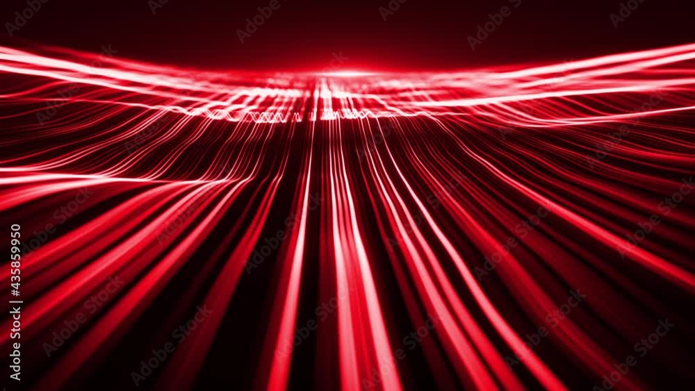 Poster abstract flowing particle lines data concept background loop/ 4k animation of an abstract technology